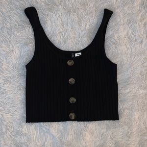 Size S black cropped shirt
